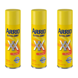 Arrid XX Extra Dry, Antiperspirant Deodorant, Regular, Aerosol Spray, 6 Ounce (Pack Of 3)