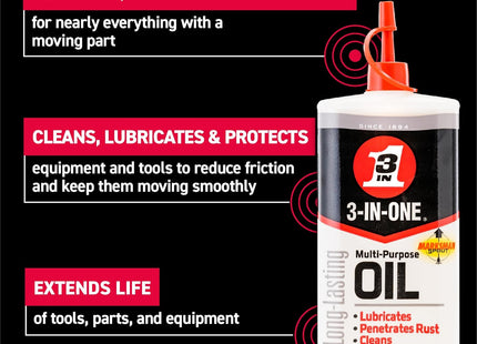 3-in-ONE Multi-Purpose LongLasting Lubricant Household Machine Oil 3oz (18 Pack) - Supplies > Cleaners & Disinfectants