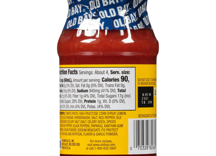 OLD BAY Cocktail Sauce, Horseradish, Blend of Herbs and Spices Rich Flavored Shrimp, Chicken, Vegetables 8 FL Ounce (Pack Of 2)