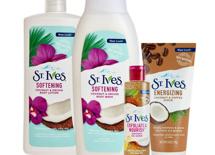 St. Ives Naturally Indulgent Body Lotion, Soft And Silky, Coconut Milk and Orchid Extract, 21 Ounce (Pack Of 24)