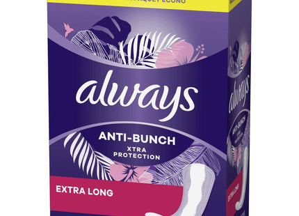 Always Xtra, Anti-Bunch, Xtra Protection, Daily Liners for Women, Extra Long, 68 Count (Pack Of 2)