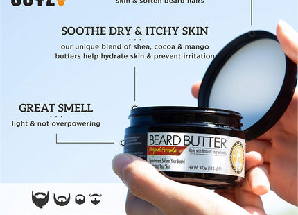 Beard Guyz Beard Butter- Hydrates & Softens Beard & Skin Original Formula 4 Ounce (Pack Of 4)