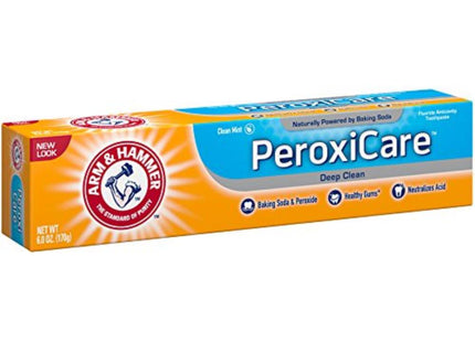 Arm & Hammer Baking Soda & Peroxide Toothpaste, Tartar Control, Deep Clean, Fresh Mint 6 Ounce (Pack Of 10)