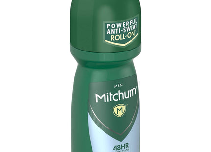 Mitchum Men Powerful Anti-Sweat Antiperspirant Deodorant Roll On, Unscented, 3.4 oz (Pack Of 7)