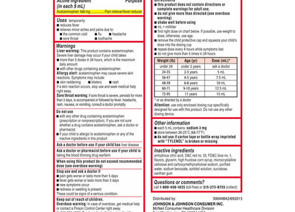 TYLENOL Children's Infants Acetaminophen Liquid, Oral Suspension Grape Splash Flavor, 4 Fluid Ounces (Pack Of 3)