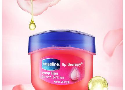 Vaseline Lip Therapy Rosy Lips Lip Treatment Balm Ointment Tinted Pink 0.25 Ounce Jar (Pack Of 9)