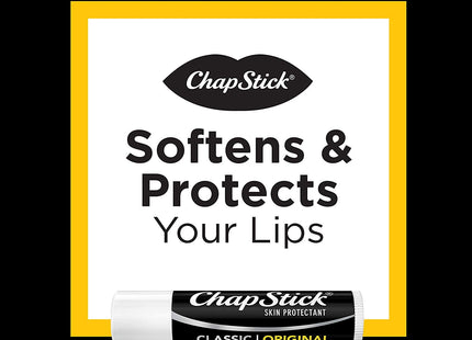 ChapStick Classic Original Skin Protectant Lip Balm, Moisturizing Lip Care, 3 Tubes (Pack Of 24)