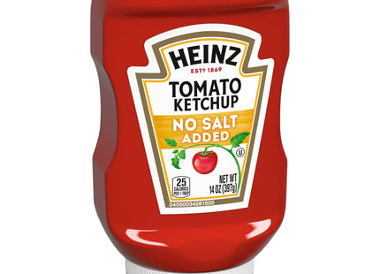 Heinz Thick & Rich Tomato Ketchup, With No Salt Added, Inverted Bottle 14 Ounce (Pack Of 12)