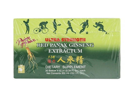 Prince Of Peace Red Panax Ginseng, Extractum Ultra Strength Dietary Supplement, 0.34 OZ Each, 30 Count (Pack Of 12)