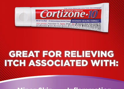 Cortizone 10 Intensive Healing Hydrocortisone,  Anti Itch Cream 2 Oz (Pack Of 24)