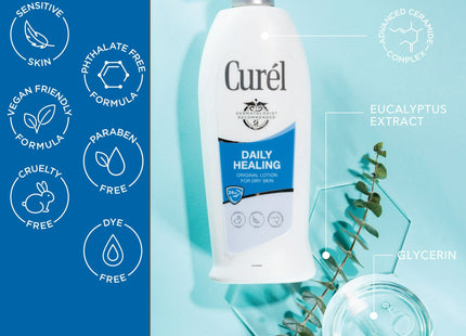 Curel for Dry Skin Daily original Healing Hand And Body Lotion, Pump Bottle Unscented, 13 Fl Ounce (Pack Of 4)