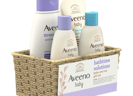 Aveeno Baby Daily Bathtime Solutions Baby & Me Gift Set, 4 items (Pack Of 1)