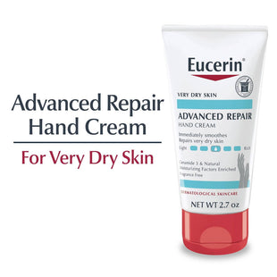 Eucerin Advanced Repair Extra-Enriched Hand Cream, Hand Moisturizer Enriched, Fragrance Free, Travel Size, 2.7 Ounce (Pack Of 1)