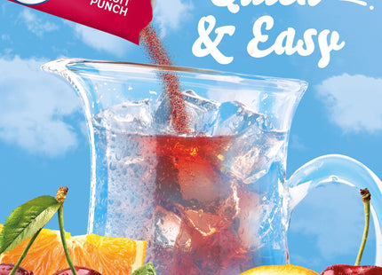 Crystal Light Fruit Punch Artificially Flavored Low Calories Powdered 4 Pitcher Packet Drink Mix 1.36 Oz (Pack Of 2)