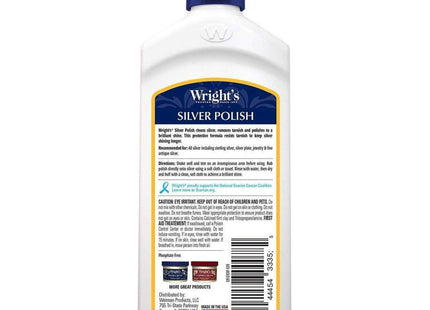 Wright's Silver Polish Anti-Tarnish Polishes Long Term Protection 7 fl oz Cleans (Pack Of 3)