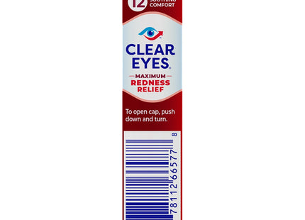 Clear Eyes Maximum Redness Eye Relief Lubricant Eye Drops 0.5 Fl Oz (Pack Of 3)