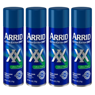 Arrid XX Extra Extra Dry, Ultra Clear, Antiperspirant Deodorant, Ultra Fresh, Aerosol Spray, 6 Ounce (Pack Of 4)