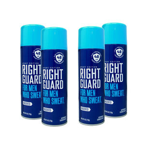 Right Guard Sport Antiperspirant Deodorant, 3D Odor Defense, Aerosol Spray, Unscented 6 Ounce (Pack Of 4)