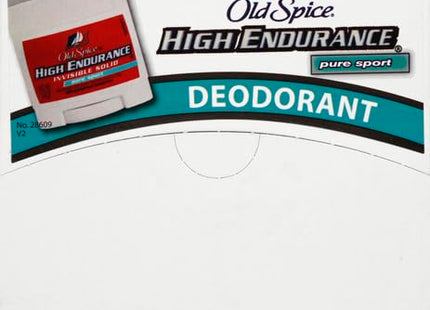 Old Spice High Endurance, Pure Sport, Invisible Solid, Antiperspirant-Deodorant Stick  0.5 Ounce (Pack Of 6)