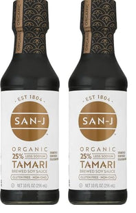 San J International, Sauce Tamari Gluten Free Reduced Sodium Organic, 10 Fl Oz (Pack Of 2)