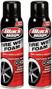 Black Magic 800002220 Tire Wet Foam, Tire Shine, Specially Formulated Thick Tire Spray 18 Ounce (Pack Of 24)