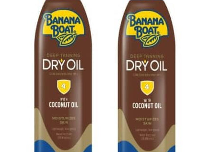 Banana Boat Clear Ultra-mist Deep Tanning, Dry Oil Clear Spray Sunscreen SPF4, 6 Ounce (Pack Of 2)