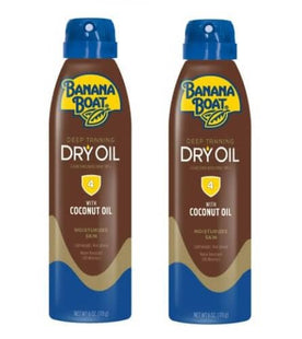 Banana Boat Clear Ultra-mist Deep Tanning, Dry Oil Clear Spray Sunscreen SPF4, 6 Ounce (Pack Of 2)