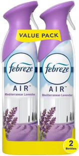 Febreze Air Freshener, 2X Odor-Fighting, Mediterranean Lavender Scent, Aerosol Spray, 8.8 ounce (Pack Of 3)