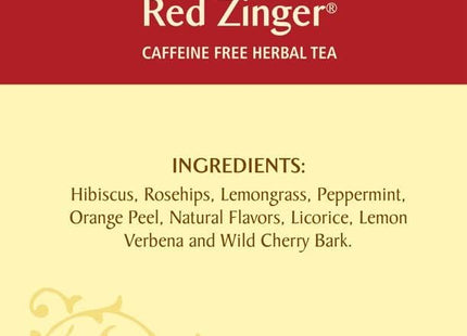 Celestial Seasonings Caffeine Free, Red Zinger, Natural Herbal Tea, 20 Bags (Pack Of 6)