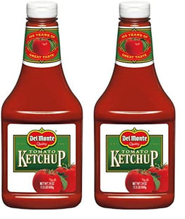 Del Monte Natural Tangy Delicious Tomato Ketchup Bottle,  No artificial flavors Or Preservatives, 24 Ounce (Pack Of 2)