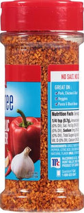 McCormick Salt Free Roasted Garlic & Bell Pepper Seasoning, Mixed Spic, Gluten Free, 4.34 Ounce (Pack Of 2)