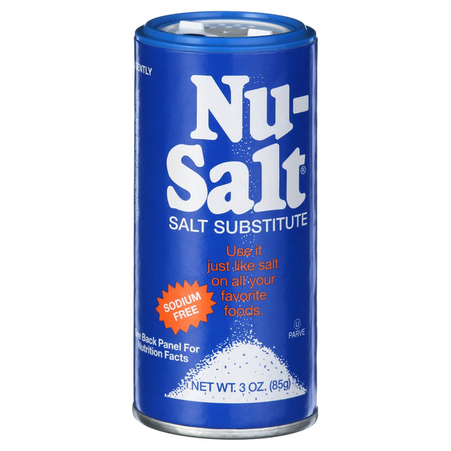 Nu-Salt Sodium-Free Salt Substitute, Contains Potassium Chloride, Table Salt Alternative, 3 Ounce (Pack Of 1)