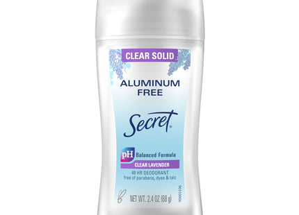 Secret 48-Hour Aluminum Free Deodorant Stick, Lavender, 2.4 Ounce (Pack Of 2)