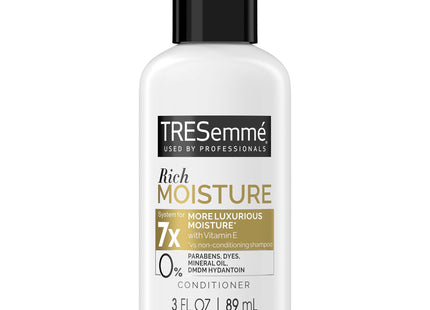 TRESemme Rich Moisture Hair Conditioner, With VitaminE, Travel Size, 3 Ounce (Pack Of 4)