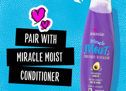 Aussie For Dry Hair, Paraben Free Miracle Moist Shampoo, With Avocado & Jojoba Oil, 12.1 Fluid Ounce (Pack Of 24)