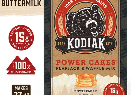 Kodiak Cakes Buttermilk Pancake and Waffle Mix Power Cakes, Flapjack and Waffle Baking Mix, Dark Chocolate, 20 Ounces (Pack Of 12)