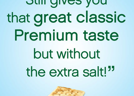 Nabisco Premium Unsalted Tops Saltine Crackers, Crispy, Square, Low Salt Crackers, 16 Ounce (Pack Of 12)