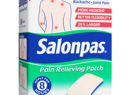 Salonpas Pain Relieving Patch, 8-Hour Pain Relief, 60 Patches (Pack Of 6)