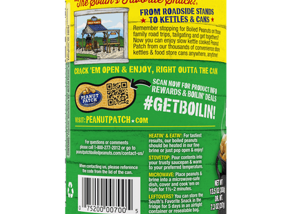 Peanut Patch Margaret Holmes Original Green Boiled Fresh Peanuts, Sugar-Free, 13.5 Ounce Can (Pack Of 1)