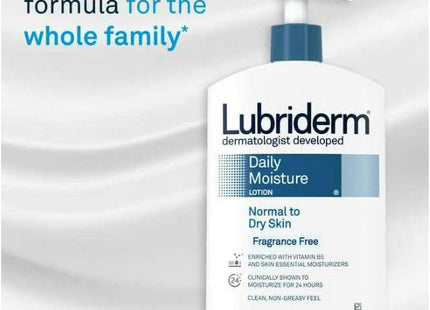 Lubriderm Daily Moisture, Hydrating Body Lotion, for Normal to Dry Skin, with Pro-VitaminB5, 6 Fl Oz (Pack Of 6)