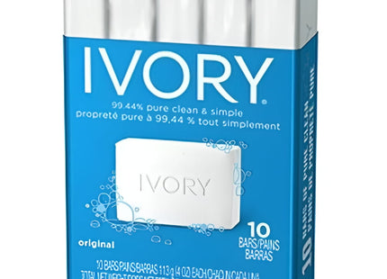 Ivory Gentle Bar Soap, 99.44% Pure, Mild Body Cleanser, Original Scent, 4 Ounce, 10 Count (Pack Of 3)