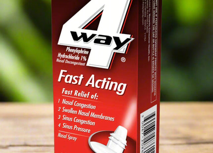 4Way Fast Acting Nasal Spray for Sinus Congestion Relief 1oz (12 Pack) - Health Care > Over-the-Counter Medication