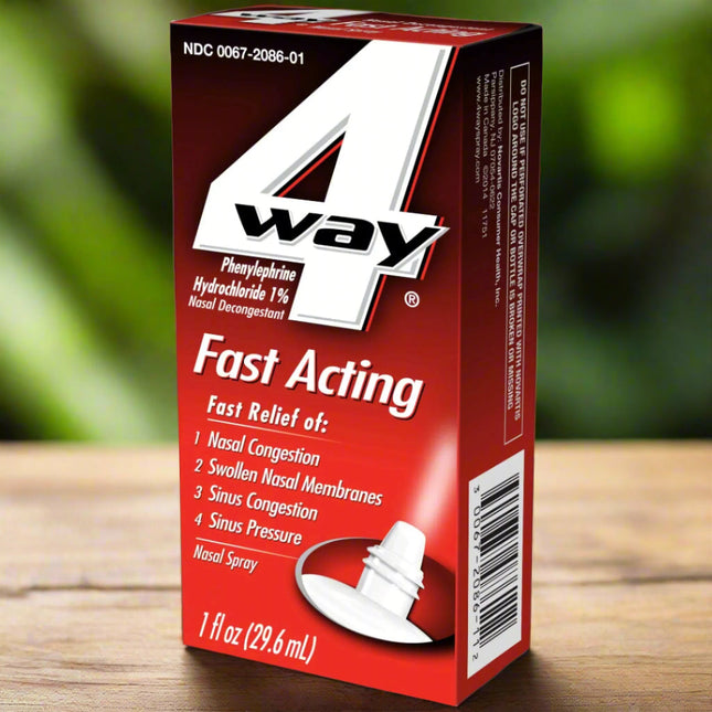 4Way Fast Acting Nasal Spray for Sinus Congestion Relief 1oz (12 Pack) - Health Care > Over-the-Counter Medication