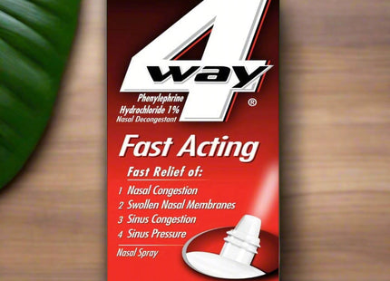 4Way Fast Acting Nasal Spray for Sinus Congestion Relief 1oz (12 Pack) - Health Care > Over-the-Counter Medication