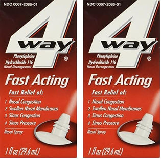 4Way Fast Acting Nasal Spray for Sinus Congestion Relief 1oz (2 Pack) - Health Care > Over-the-Counter Medication