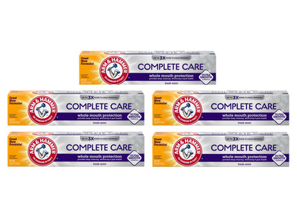 Arm & Hammer Complete Care, Stain Defense Fluoride Anticavity Toothpaste, 6 Ounce (Pack Of 5)