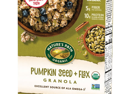 Nature's Path Organic Pumpkin Seed and Flax Granola, Wheat free, Low Sodium, Non-GMO, 11.5 Ounce (Pack Of 6)