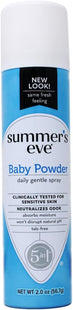 Summer's Eve  Feminine Deodorant Spray Baby Powder, Daily Gentle Feminine Spray, 2 Ounce (Pack Of 3)