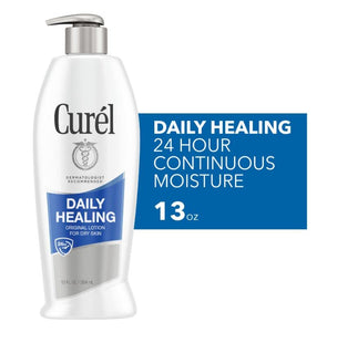 Curel for Dry Skin Daily original Healing Hand And Body Lotion, Pump Bottle Unscented, 13 Fl Ounce (Pack Of 4)