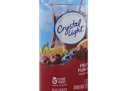 Crystal Light Fruit Punch Powdered Drink Mix, Sugar Free, Pitcher Packets 6 Count (Pack Of 4)